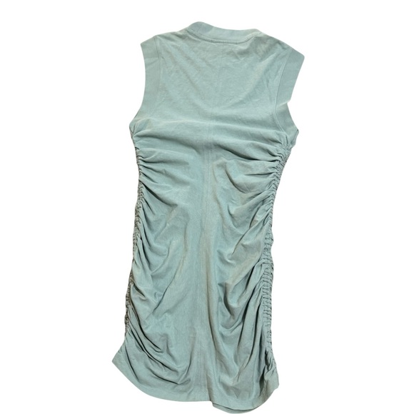 Alexander Wang ruched side mock neck‎ teal jersey mini dress Sz S/M - Picture 5 of 14